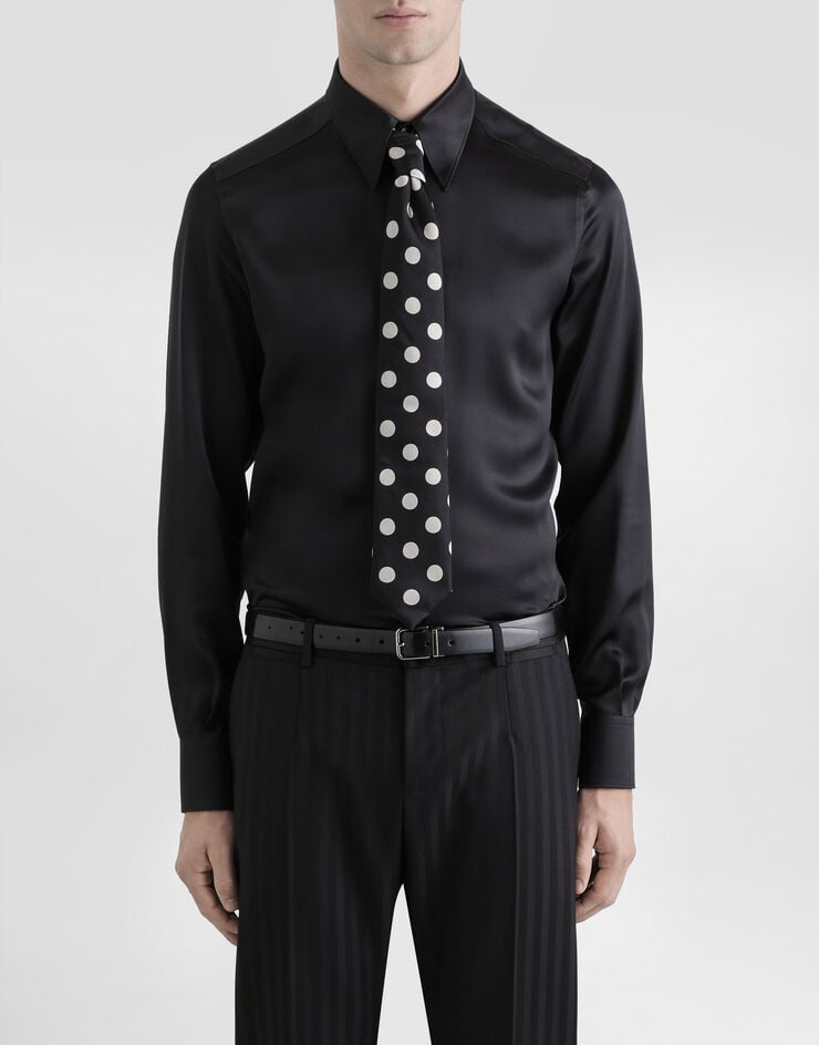 Dolce & Gabbana Jacquard tie Black GT147EG0JSP