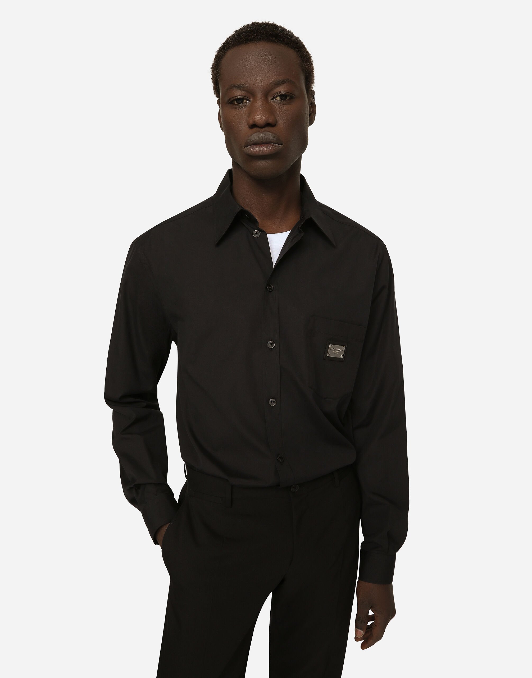 CAMICIA in Black for Men Dolce Gabbana