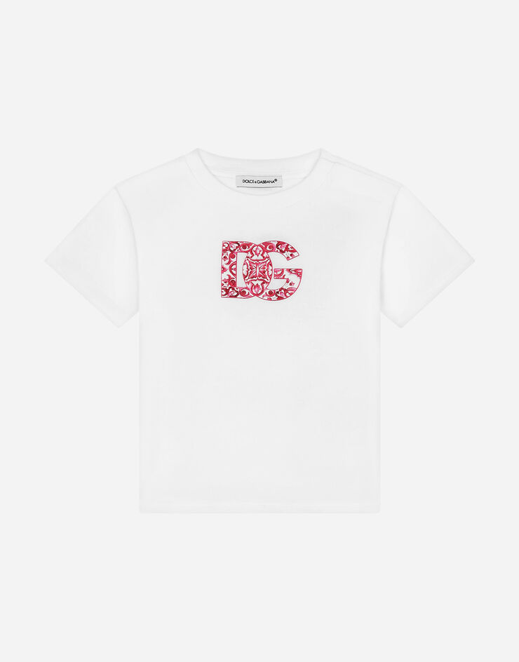 DolceGabbanaSpa Short-sleeved Majolica-print jersey T-shirt White L2JTITG7KXQ