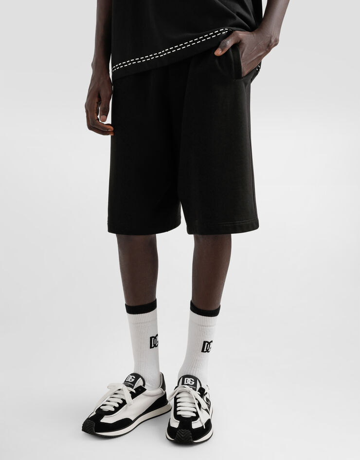 Dolce & Gabbana Bermudas estilo jogger de algodón Negro GP08BZG7O2S
