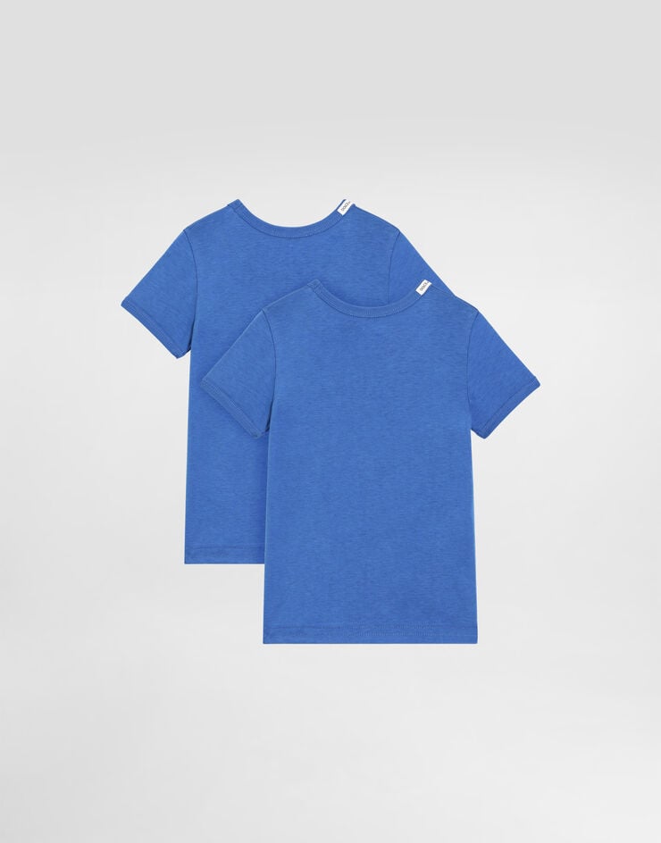 Dolce & Gabbana Short-sleeved jersey T-shirt two-pack Blue L4J703G7OCU