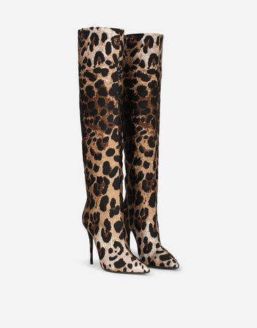 Dolce & Gabbana Leo jacquard boots Print CU0834AJ549