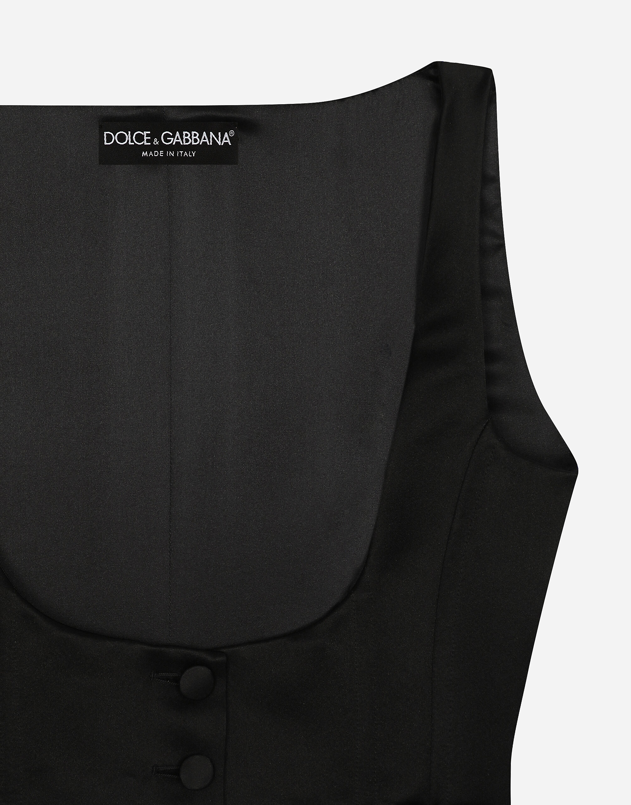 【関税&送料込】Dolce Gabbana Gabardine And Satin Vest Single-breasted silk vest in Black for Men | Dolce&Gabbana® US