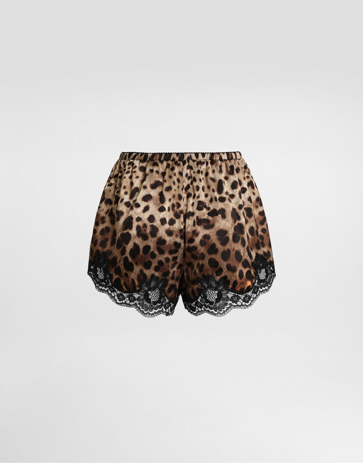 Dolce & Gabbana Leo-print satin shorts Dolce & Gabbana Leo-print satin shorts Print O3C36TONO21