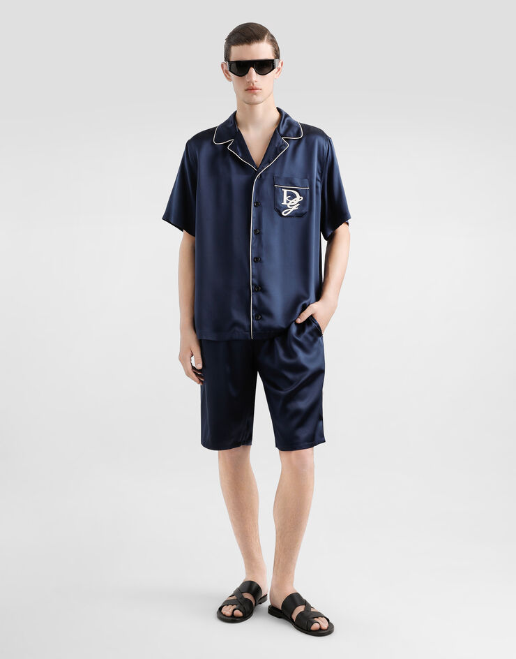 Dolce & Gabbana Bermudas de seda Azul GV5MAZFU1AU