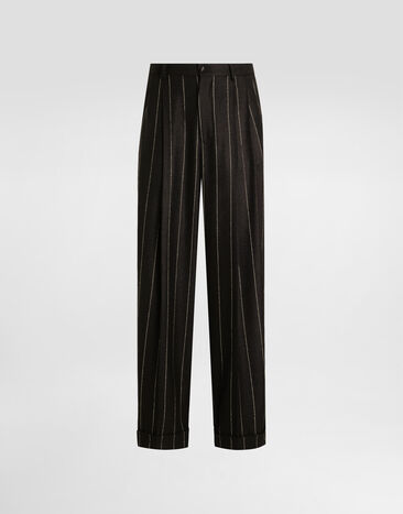 Dolce & Gabbana Pinstriped flannel trousers Multicolor GP168TFRZAP
