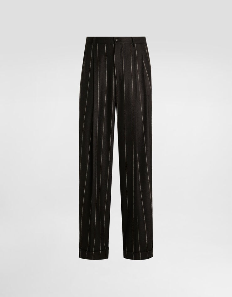 Dolce & Gabbana Nadelstreifenhose aus Flanell  Multicolor GP168TFRZAP