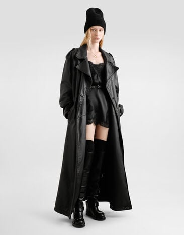 Dolce & Gabbana Soft satin dress Black F60E7TFU1NU