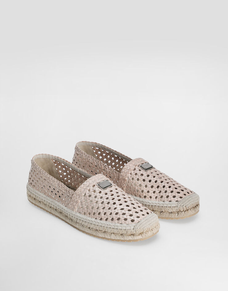 Dolce & Gabbana Alpargata en piel de becerro Beige A50665A9T56