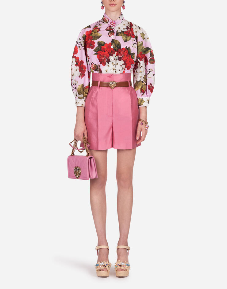 Dolce & Gabbana GERANIUM-PRINT POPLIN SHIRT FLORAL PRINT F5M44THS5GF