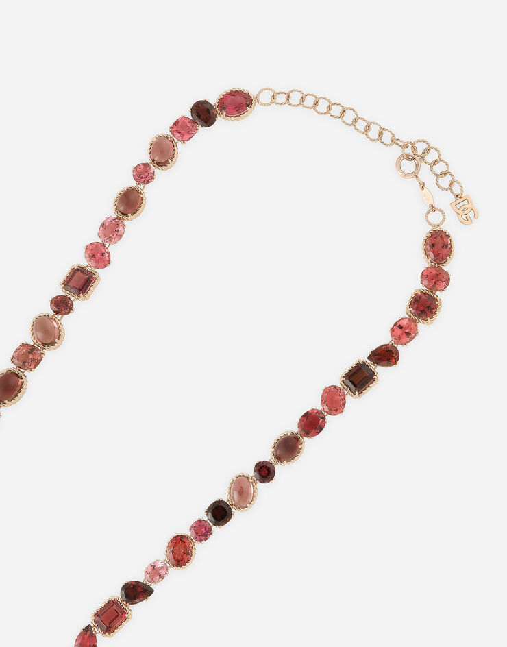 Dolce & Gabbana Anna necklace in red gold 18kt with toumalines Rot WNQA2GWQM01