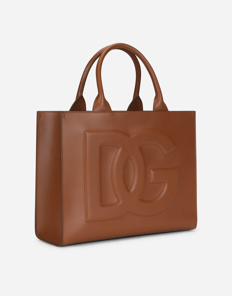 Dolce & Gabbana Small calfskin DG Daily shopper Brown BB7023AQ269