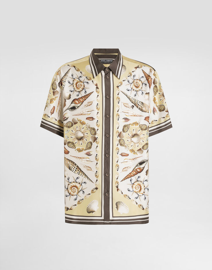 Dolce & Gabbana Printed hawaii silk twill shirt Multicolor G5LG9THI1ZG