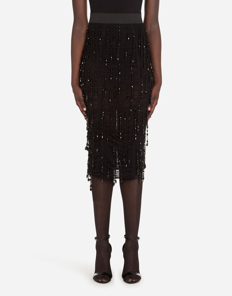 タイトスカート エンブロイダリー 