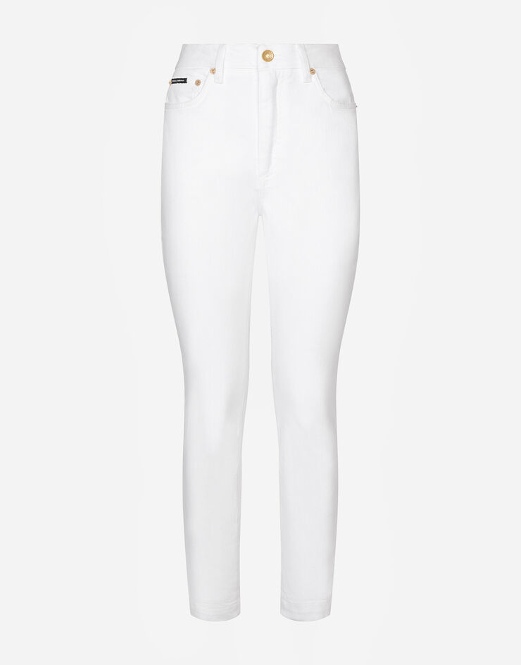 Dolce & Gabbana Jeans Audrey aus weißem Denim Mehrfarbig FTAH6DG8EZ0