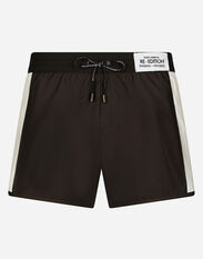 Dolce & Gabbana Swim shorts with contrasting band Animal Print M4E46TONO07