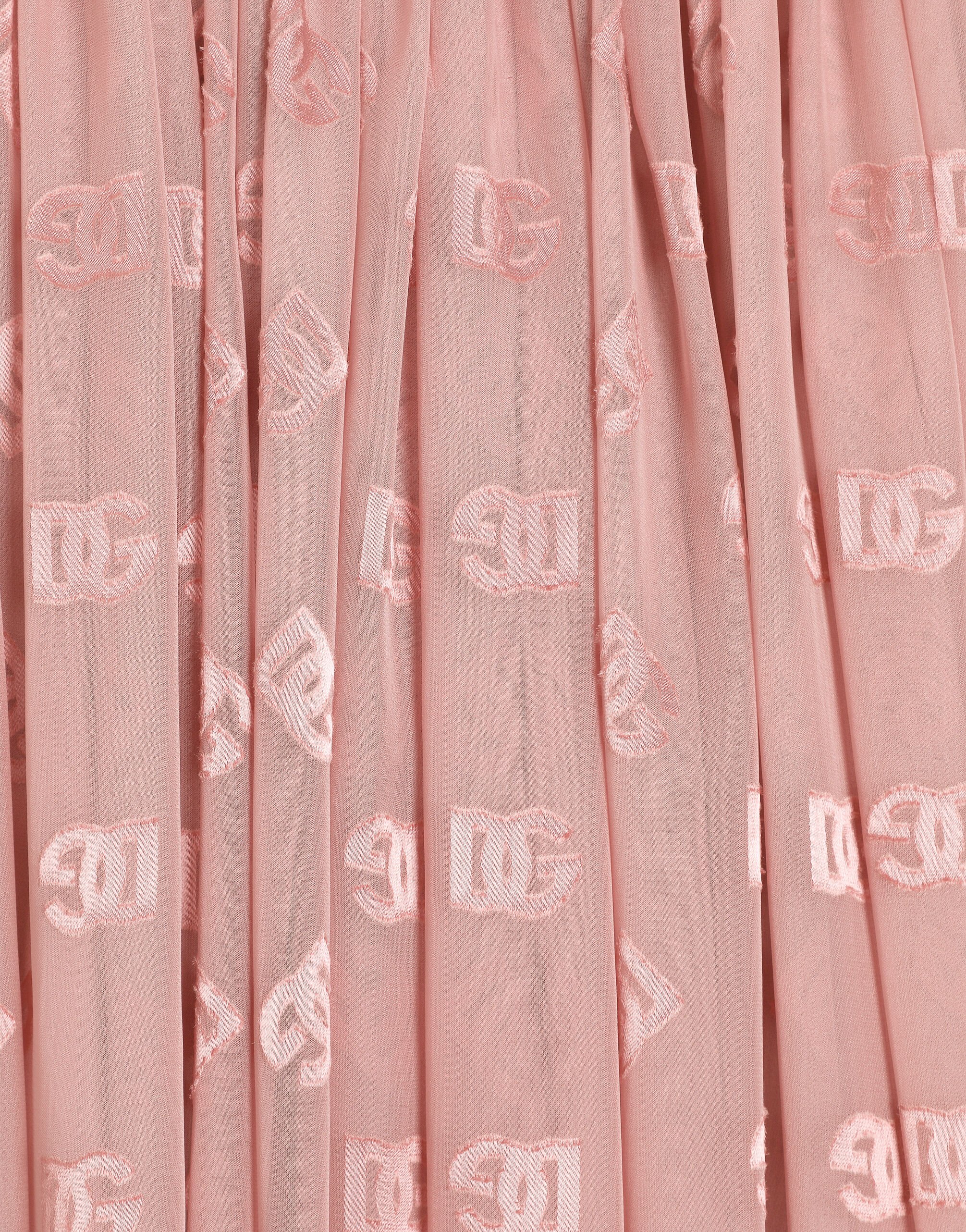 Jacquard skirt with DG logo in Pink for Girls | Dolce&Gabbana®