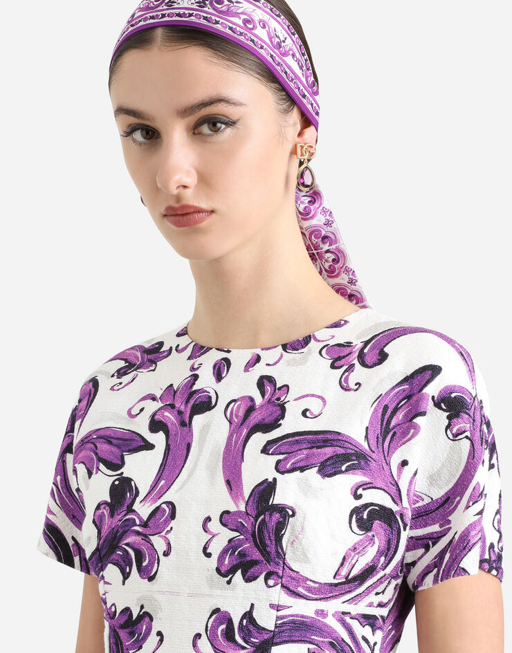 Dolce & Gabbana Majolica-print dress Multicolor F6TVATFP9AL