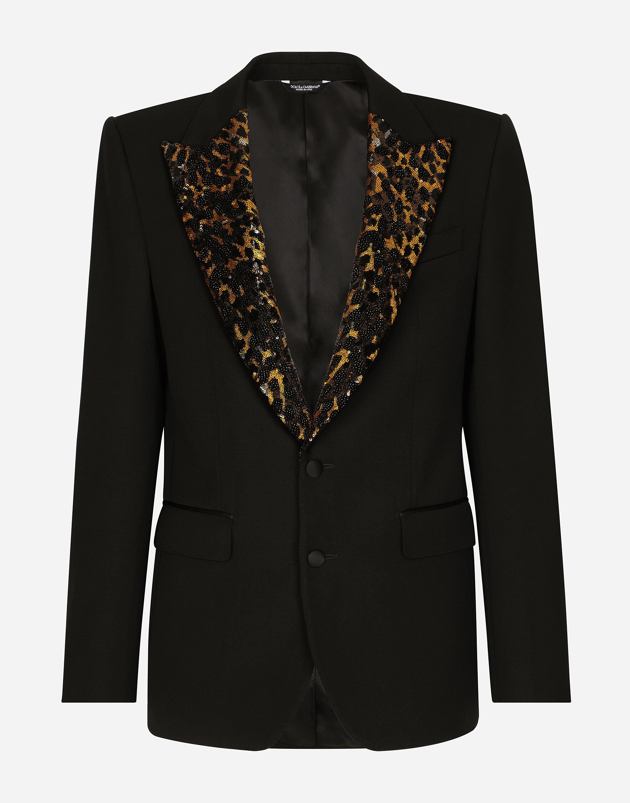 Dolce & Gabbana Stretch wool fabric Sicilia-fit tuxedo jacket Multicolor GXM96TJCVA5