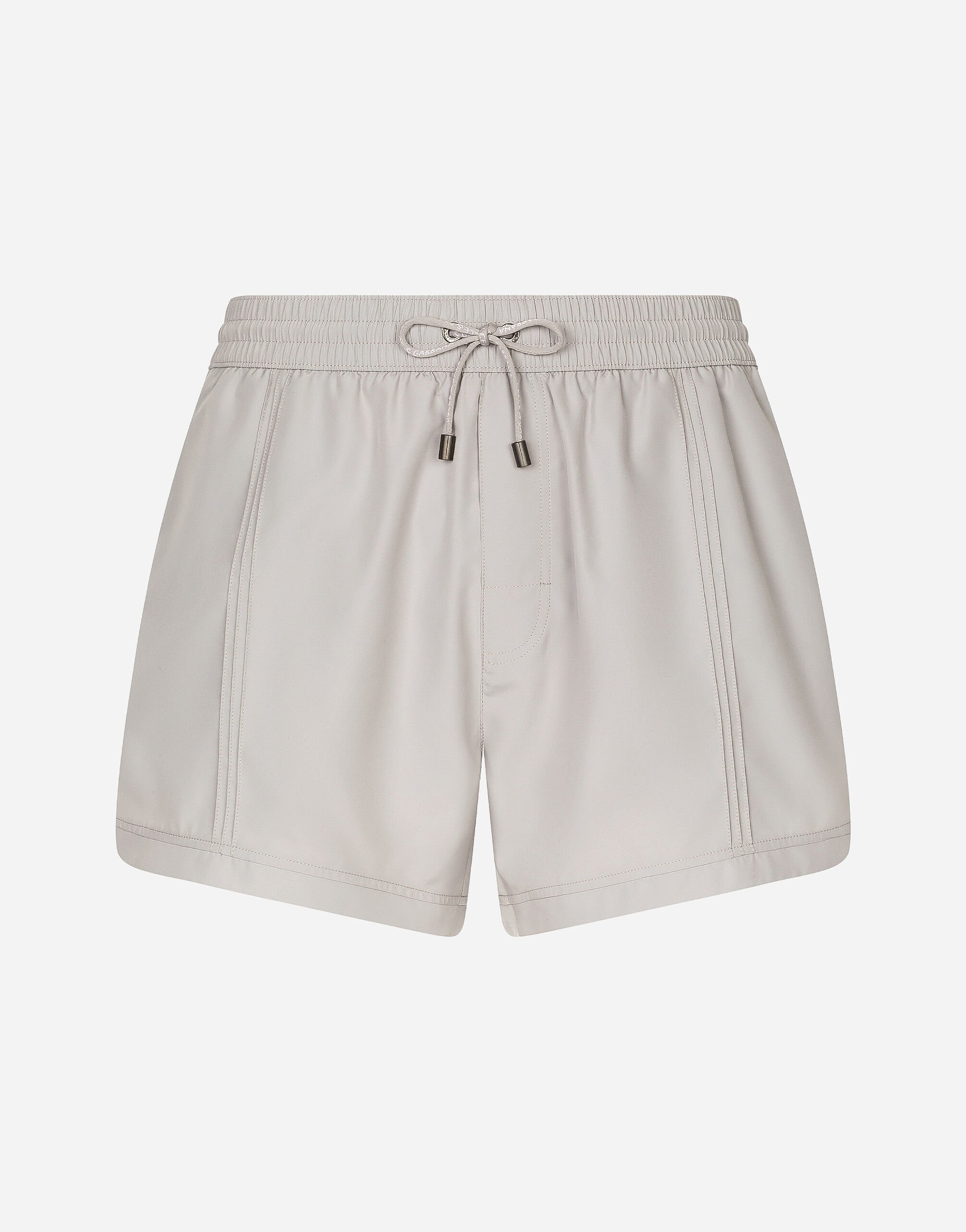 Dolce & Gabbana Swim shorts with top-stitching Grey M4E98TFUSFW