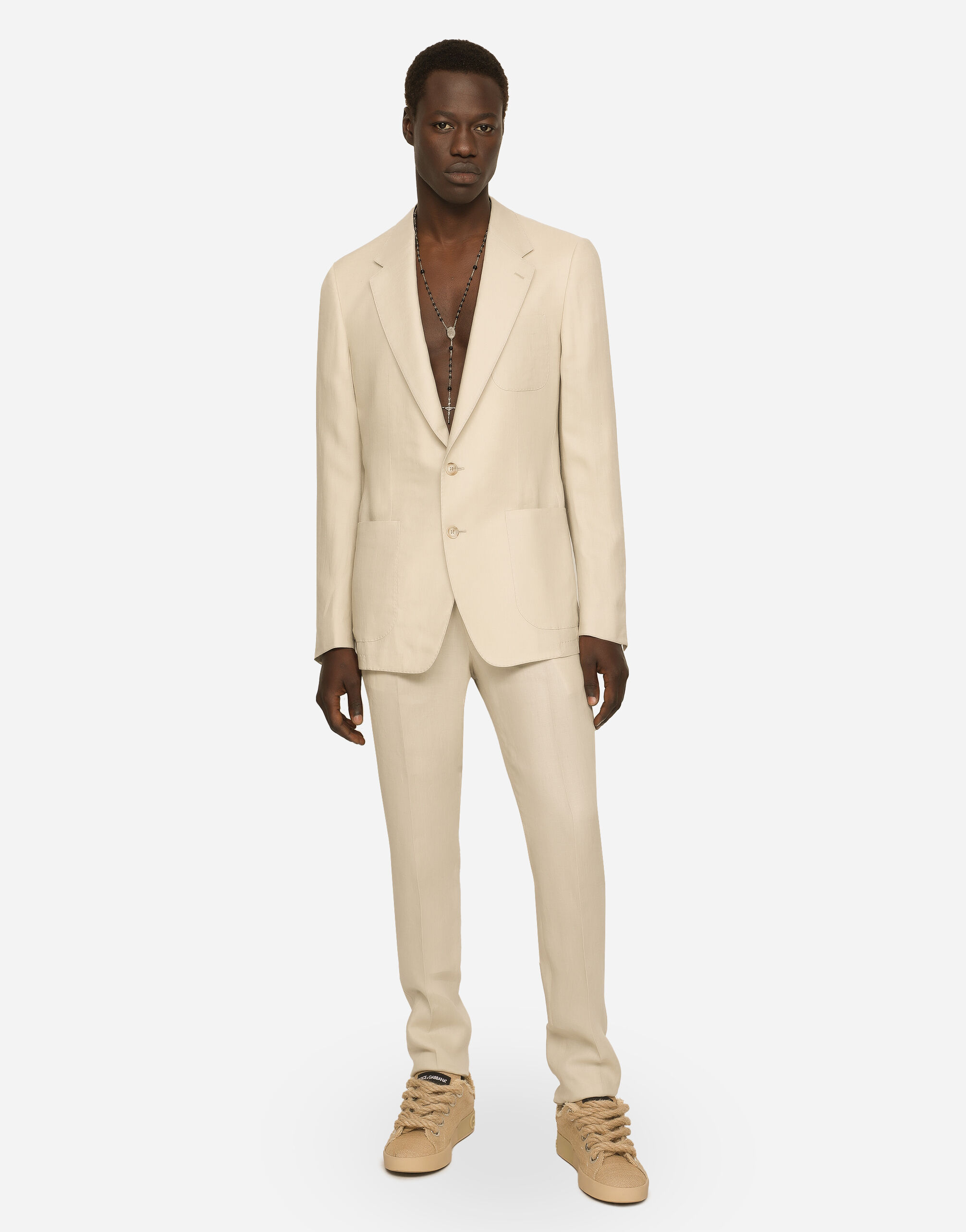 Beige linen jacket men's outlet