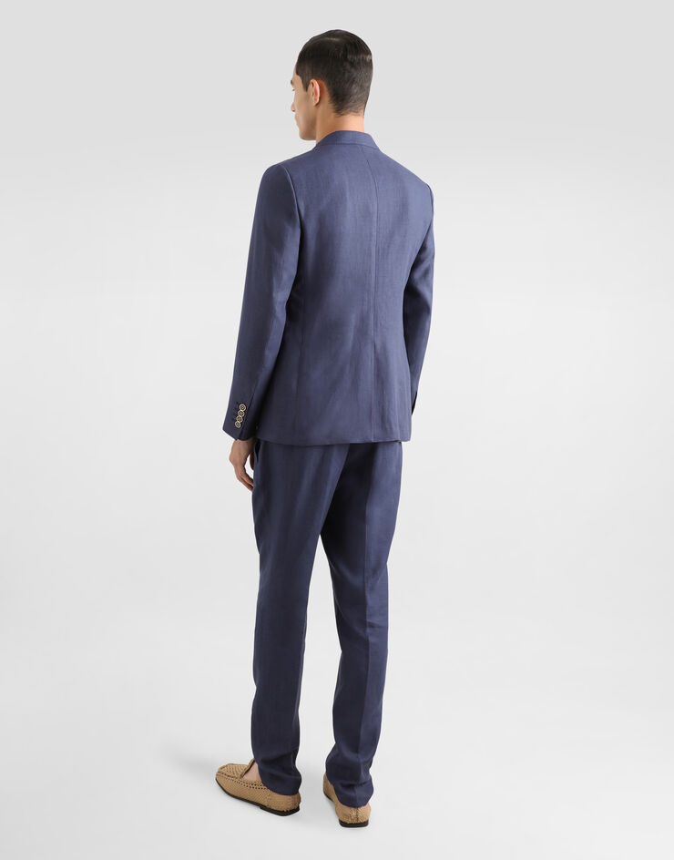 Dolce & Gabbana Linen Sicilia-fit jacket Blue G2QS6TGG862