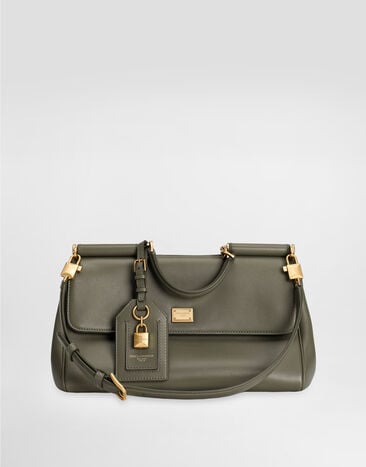 Dolce & Gabbana Medium My Sicily handbag in plongé calfskin Green BB7782B7321