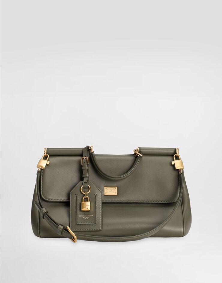 Dolce & Gabbana Medium My Sicily handbag in plongé calfskin Green BB7782B7321