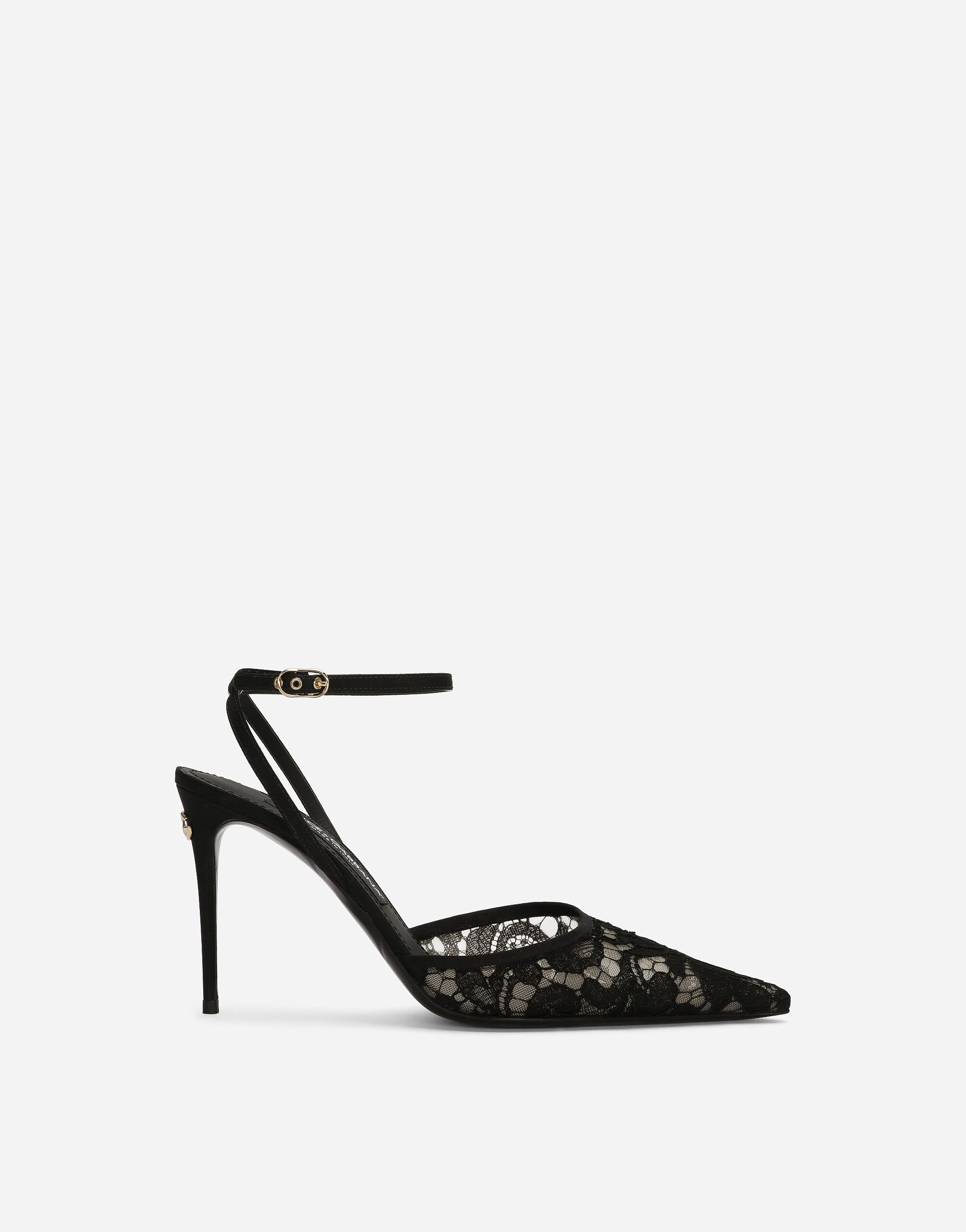 Dolce & Gabbana Zapato destalonado de encaje Negro VG6186VN187