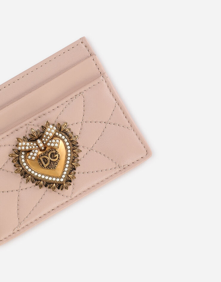Dolce & Gabbana حافظة بطاقة ديفوشن وردي فاتح BI0330AV967
