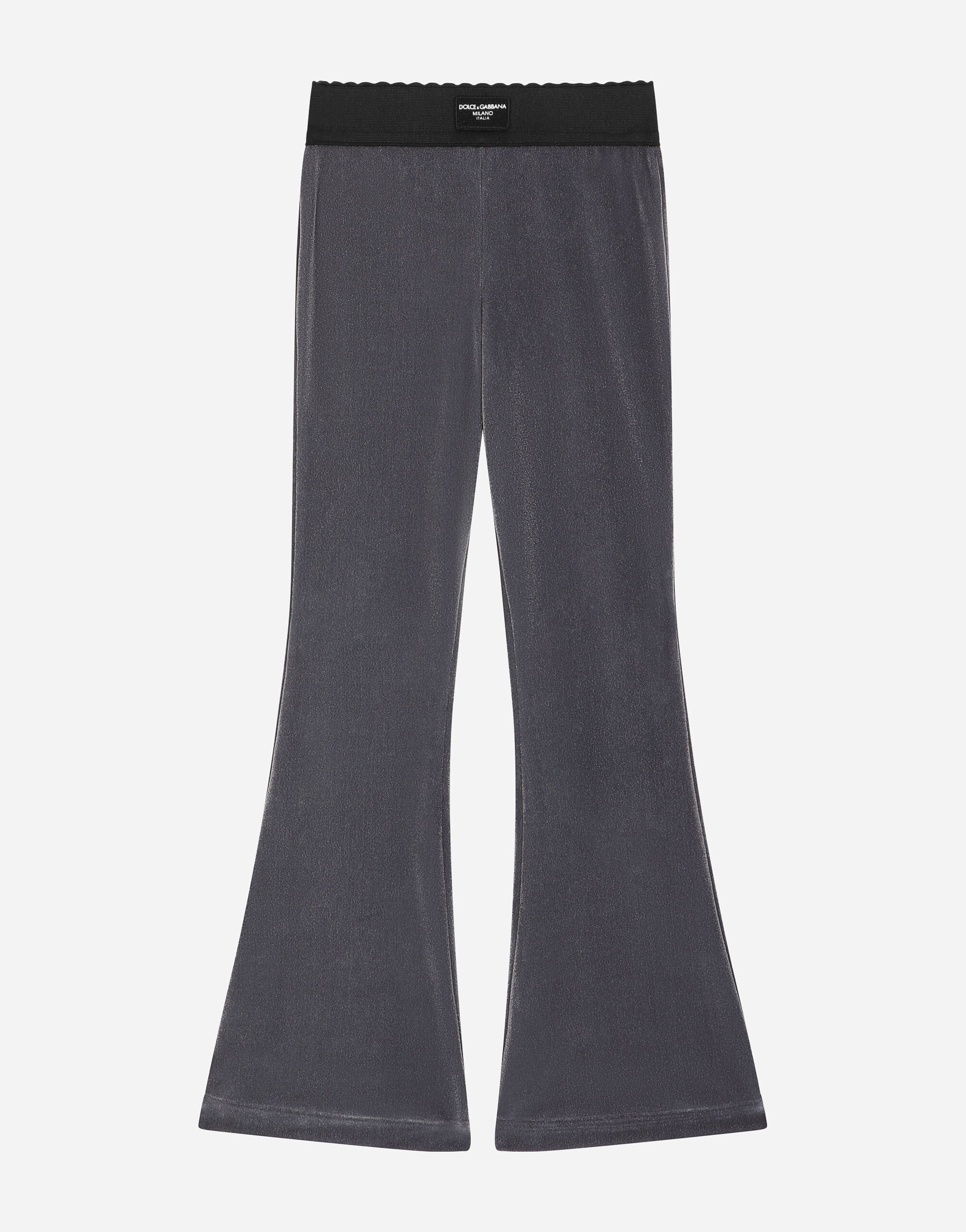 Dolce & Gabbana Velvet pants with elastic Grey L5JPC8FUWEX