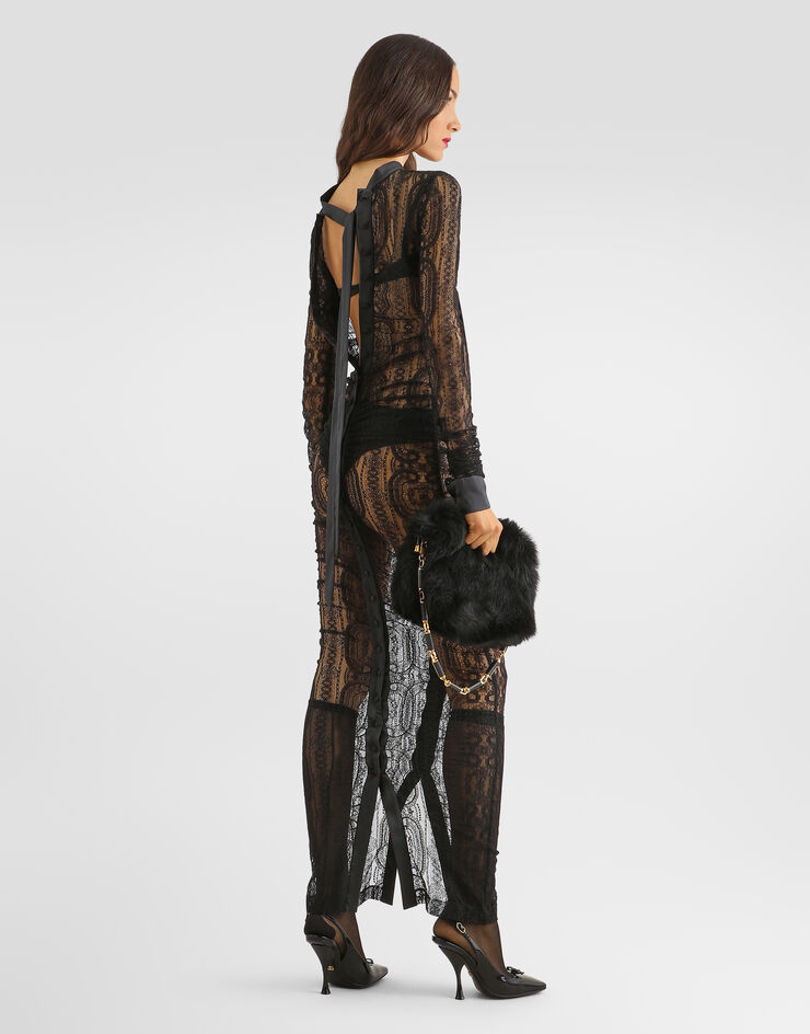 Dolce & Gabbana Chantilly lace dress Black F633BTFLRGD