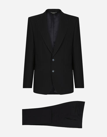Dolce & Gabbana スーツ シチリアフィット ストレッチウール ブルー GKPQMTFUBF2
