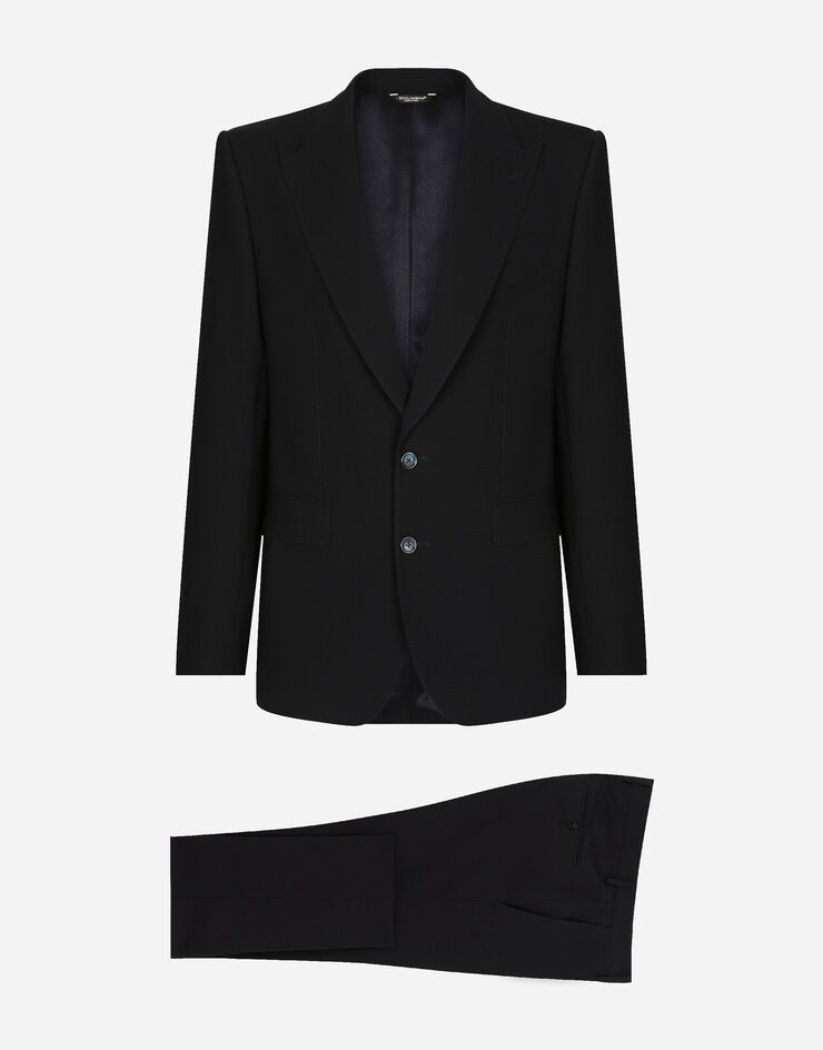 Dolce & Gabbana Stretch wool Sicilia-fit suit 蓝 GKPQMTFUBF2