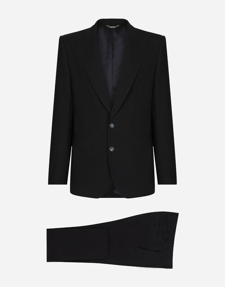 Dolce & Gabbana Stretch wool Sicilia-fit suit Bleu GKPQMTFUBF2