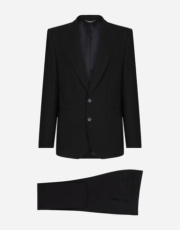 Dolce & Gabbana بدلة بقصة صقلية من صوف مرن أسود GK0RMTGG059
