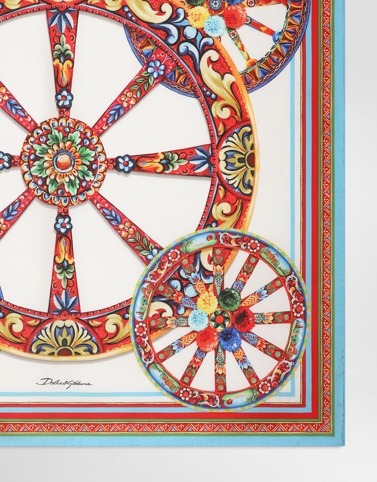 Dolce & Gabbana 70x70 carretto-print silk twill scarf Dolce & Gabbana 70x70 carretto-print silk twill scarf Multicolor FN092RGDDU4