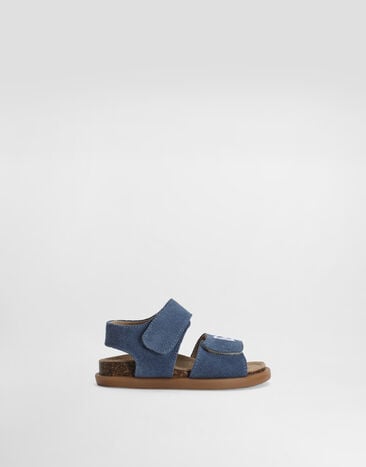 Dolce & Gabbana Split leather sandals with embroidery Multicolor DL0094AW871