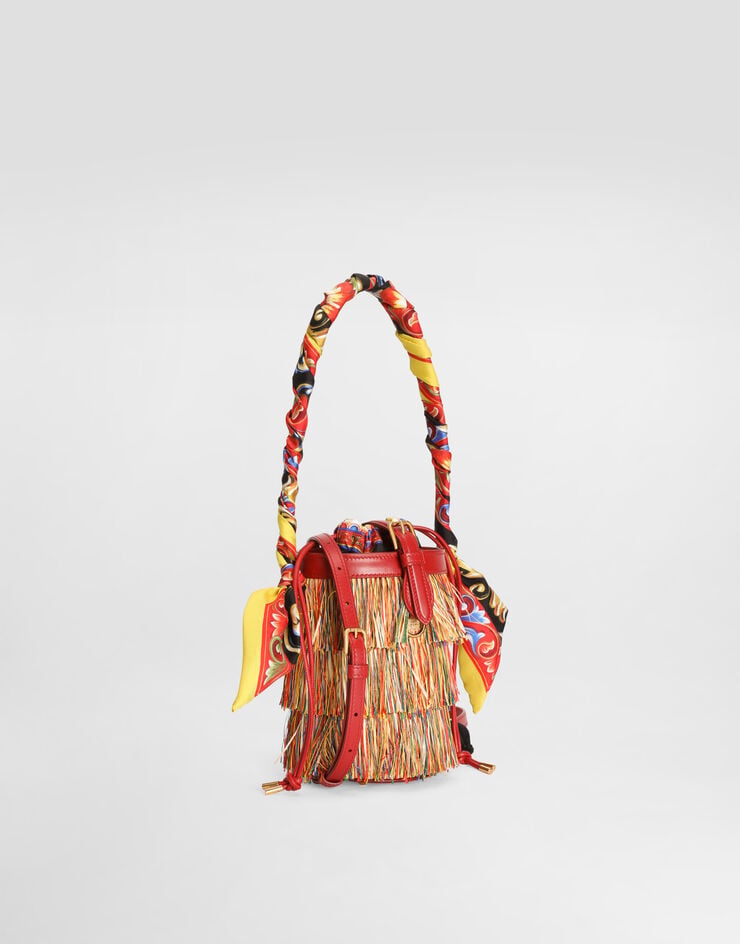 Dolce & Gabbana Raffia Capri bucket bag Multicolor BB7916A0420