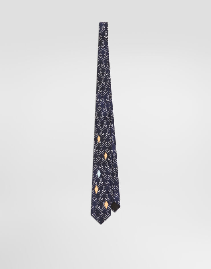 Dolce & Gabbana Vintage-print twill tie Dolce & Gabbana Vintage-print twill tie GT147EG0WW9