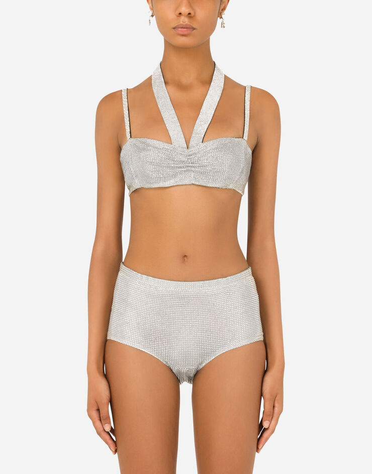 Dolce & Gabbana Crystal mesh bandeau top Crystal F753JZGDG96