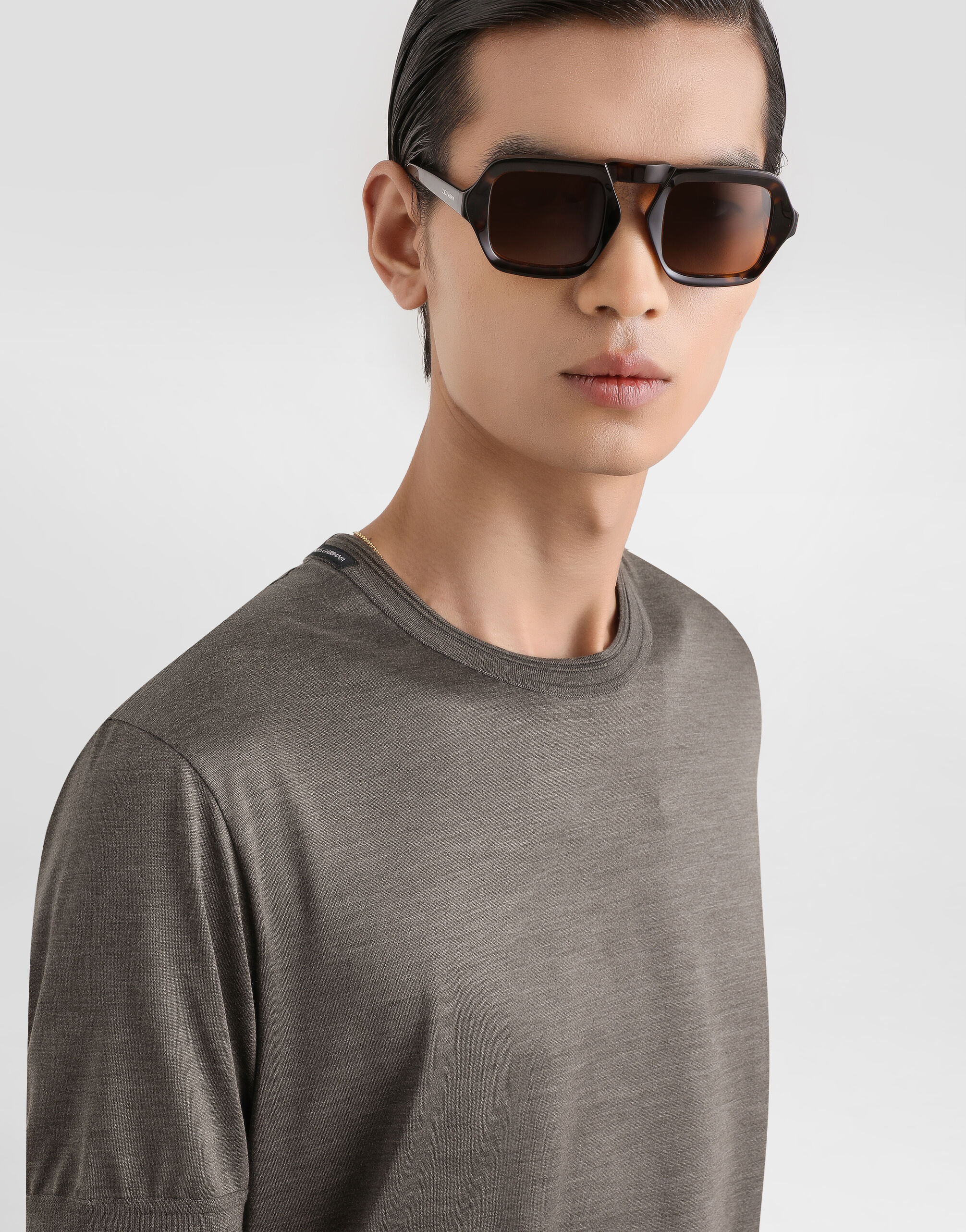 Crew neck silk t-shirt - thumbnail 9