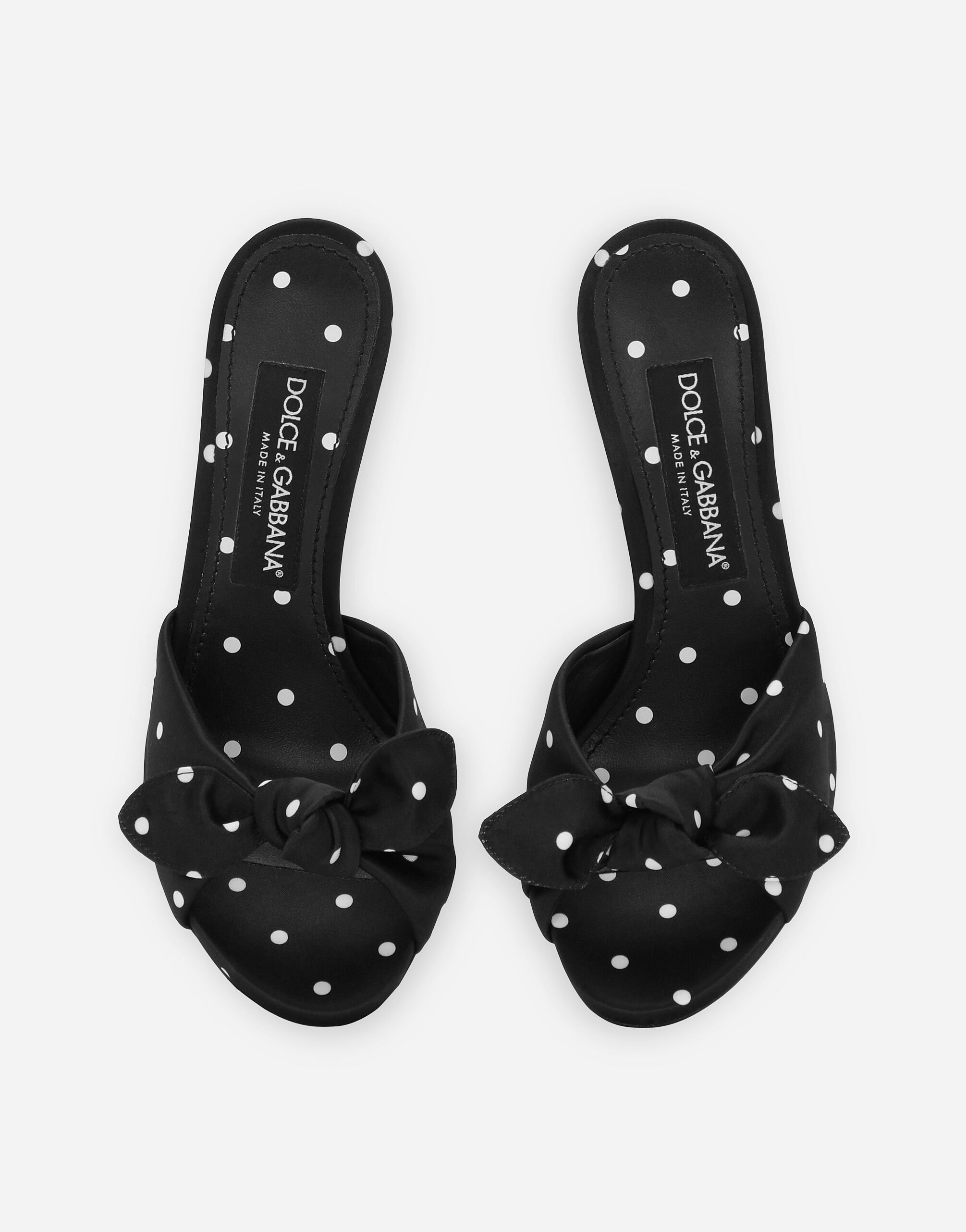 Printed satin mules in Print for Women Dolce Gabbana