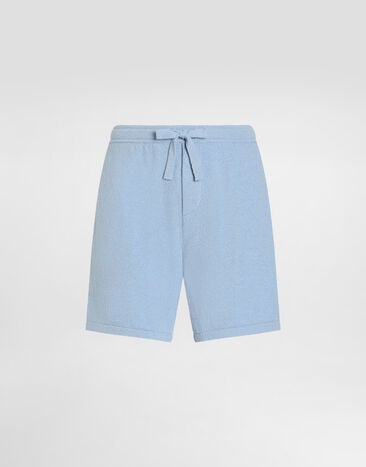 Dolce & Gabbana Smooth knit shorts Azure GXU31ZJGMGX