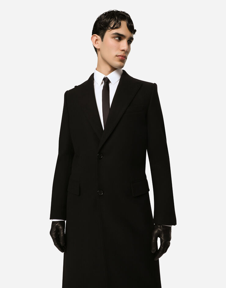 Dolce & Gabbana Single-breasted wool coat Black G036ITHUMJ2