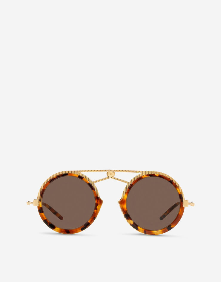 Dolce & Gabbana Lunettes de soleil DG Fatto a mano Doré et Havane VG2241VM273