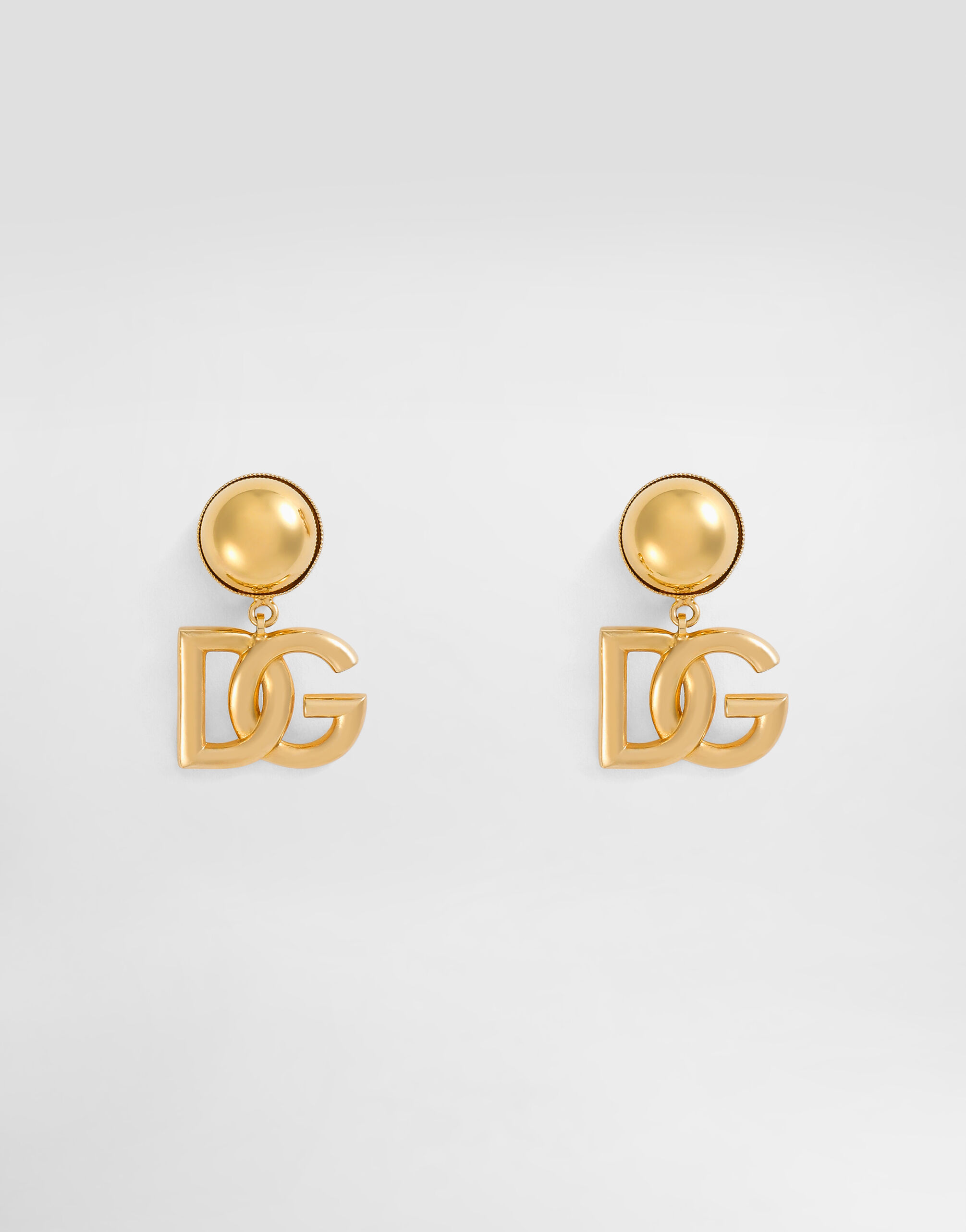Clip-on earrings with DG logo in Gold for Women | Dolce&Gabbana®