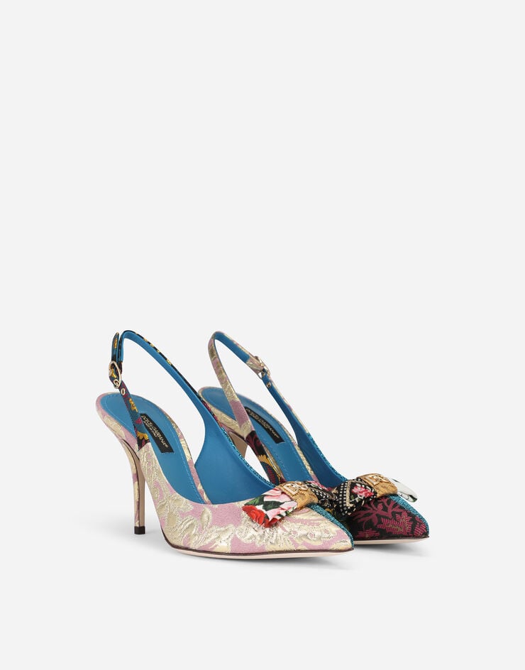 Dolce & Gabbana Patchwork fabric slingbacks Dolce & Gabbana Patchwork fabric slingbacks MULTICOLORE CG0487AO652