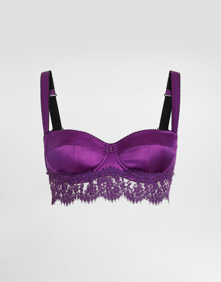 Dolce & Gabbana Lace and satin bra Multicolor O1C42TON08O