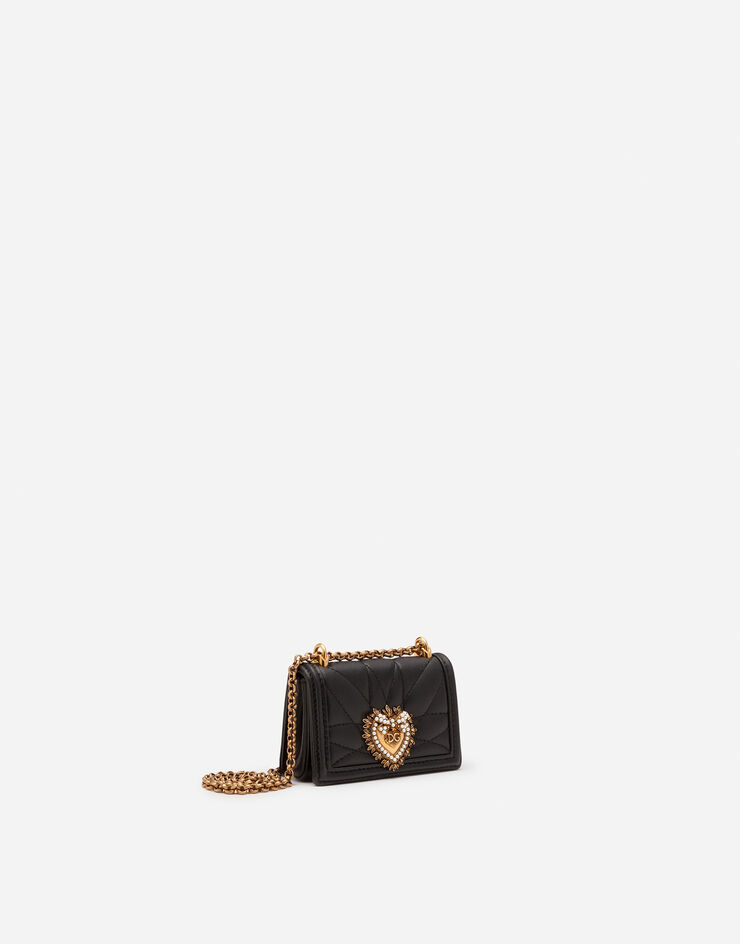 Dolce & Gabbana Micro bag Devotion aus matelassé-nappaleder SCHWARZ BI1399AJ114